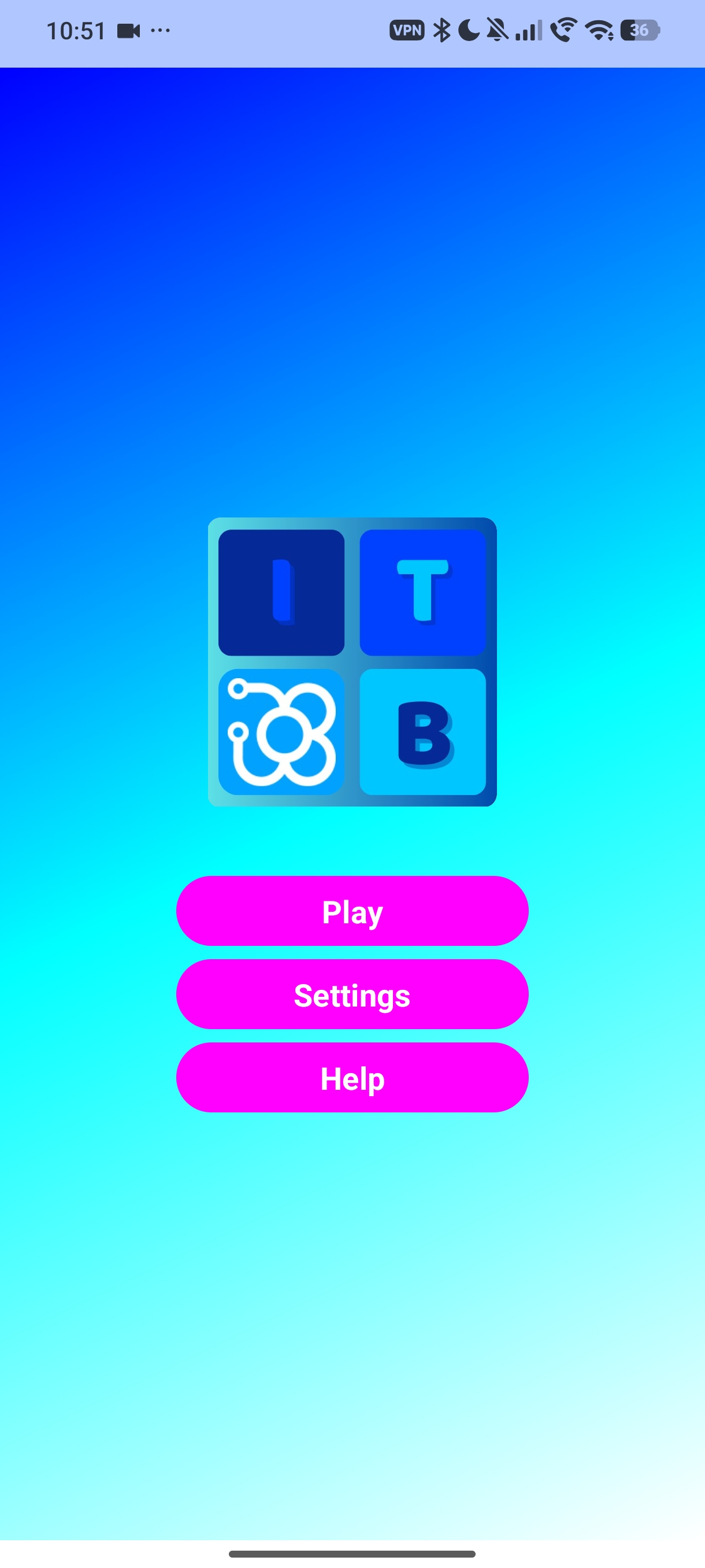 Main Menu (Blue ITB Header)